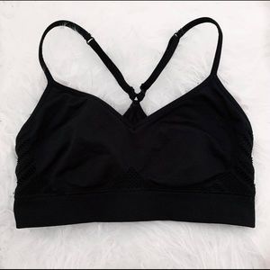 vs pink black bralette